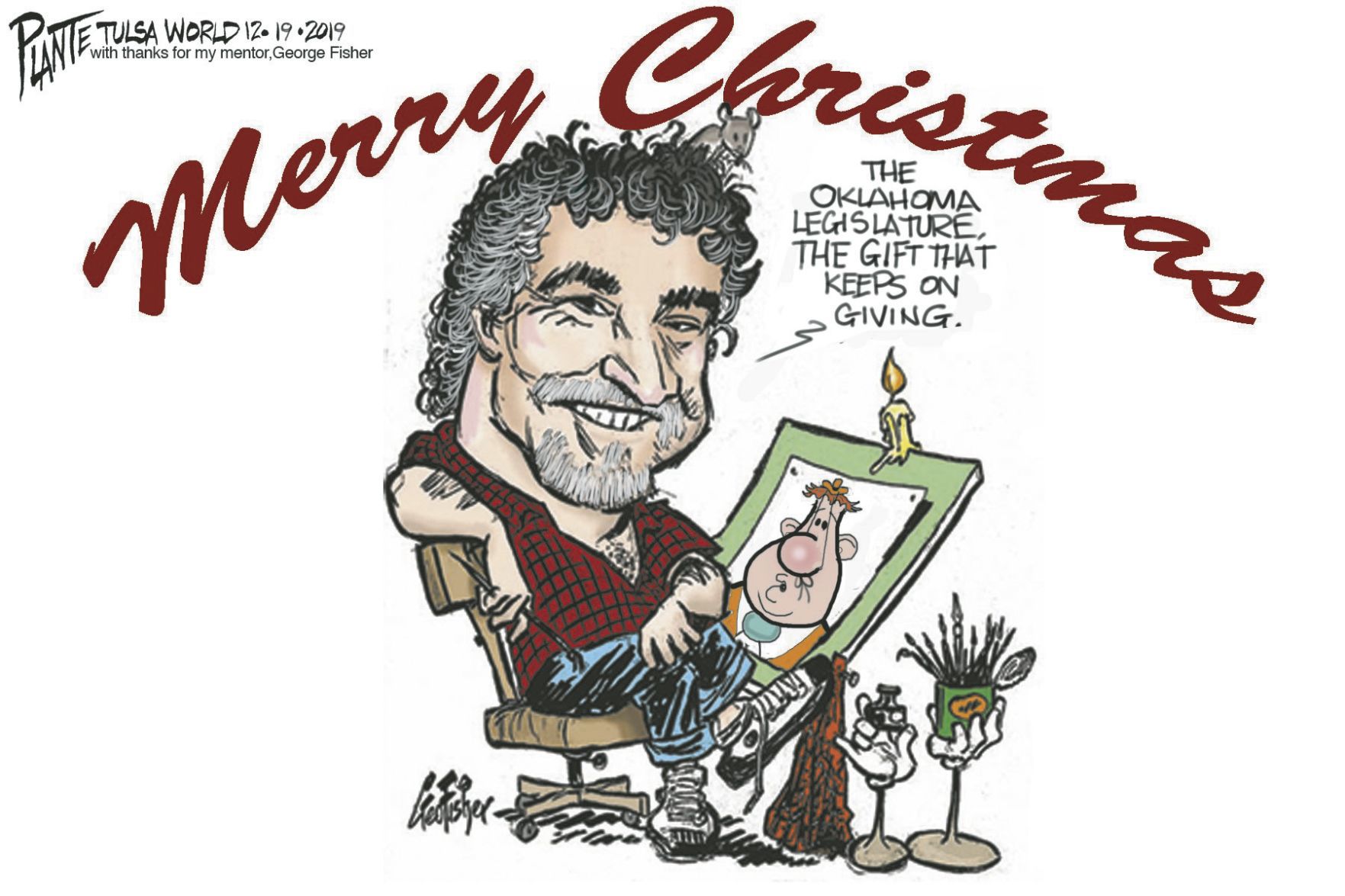 Bruce Plante Cartoon: Merry Christmas 2019